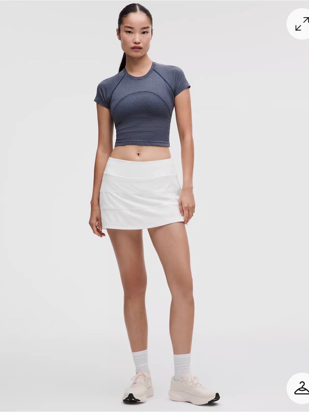 lululemon athletica Women’s  White Pace Rival MR Skirt *Long